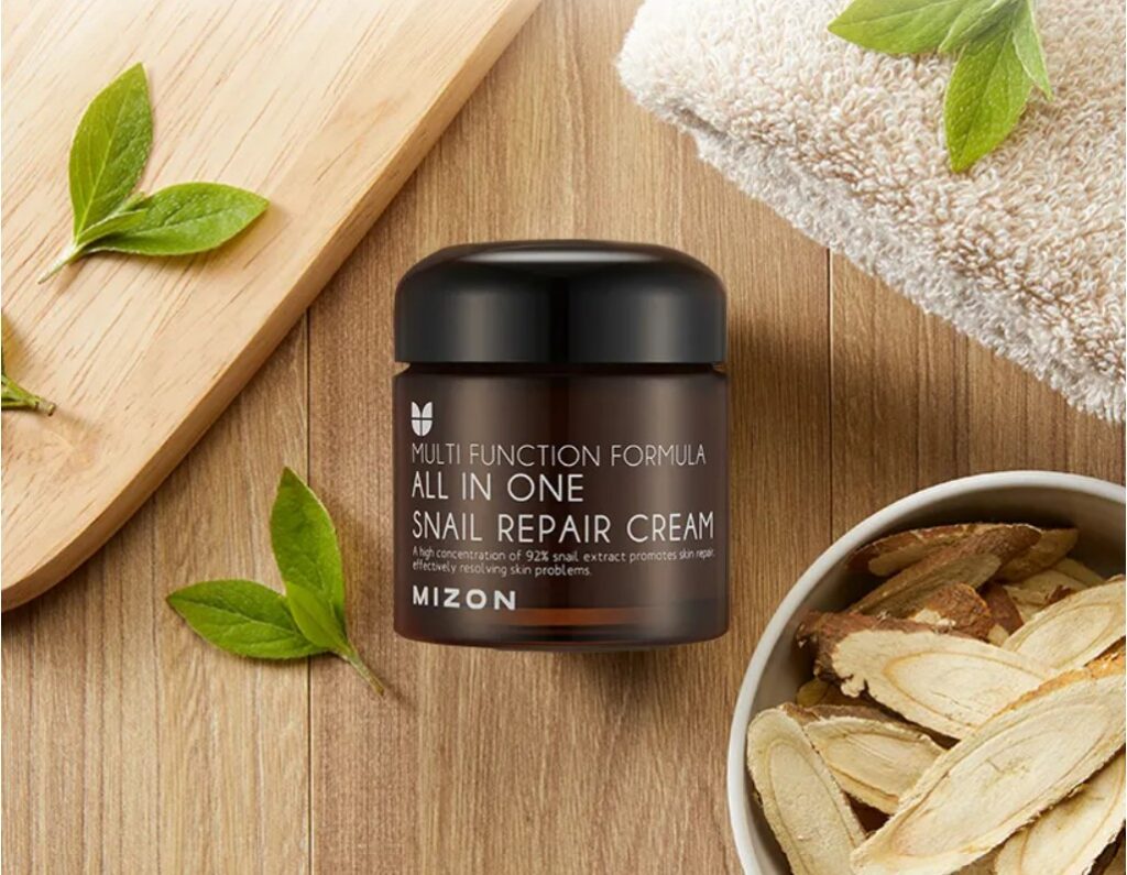 MIZON All in One Snail Repair Cream Korean Skincare Hacks