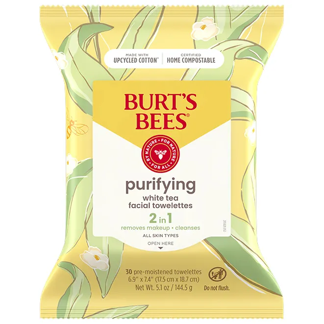 Burt's Bees Facial Cleansing Towelettes with White Tea Extract