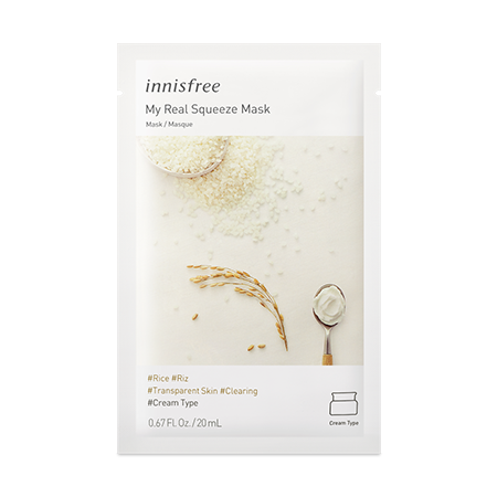 Innisfree My Real  Squeeze Mask Rice Skincare