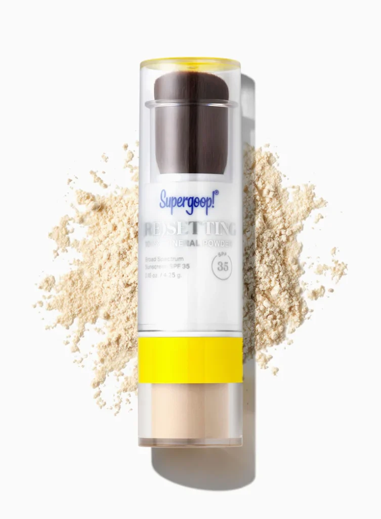 Supergoop! Resetting 100% Mineral Powder SPF 35 to Glow up Summer